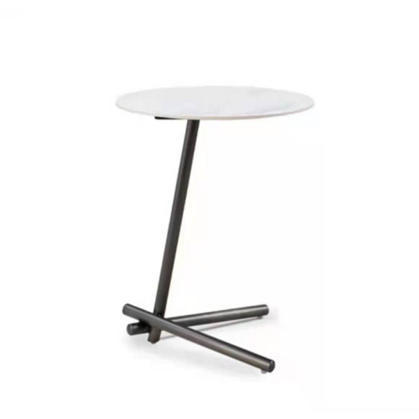 Wrought Studio Grey Stone Round Side Table, Coffee Table, Small Table